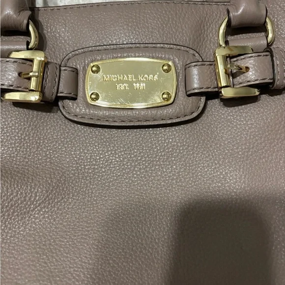 Michael Kors Brown Leather Tote Bag Crossbody Shoulder Purse - Picture 3 of 10